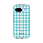 スリムプロテクションケース［ Houndstooth Pattern Blue with LANVIN en Bleu logo- ランバン 千鳥格子柄 ブルー ］