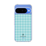 スリムプロテクションケース［ Houndstooth Pattern Blue with LANVIN en Bleu logo- ランバン 千鳥格子柄 ブルー ］