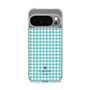 スリムプロテクションケース［ Houndstooth Pattern Blue with LANVIN en Bleu logo- ランバン 千鳥格子柄 ブルー ］