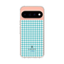 スリムプロテクションケース［ Houndstooth Pattern Blue with LANVIN en Bleu logo- ランバン 千鳥格子柄 ブルー ］