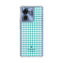 スリムプロテクションケース［ Houndstooth Pattern Blue with LANVIN en Bleu logo- ランバン 千鳥格子柄 ブルー ］