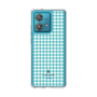 スリムプロテクションケース［ Houndstooth Pattern Blue with LANVIN en Bleu logo- ランバン 千鳥格子柄 ブルー ］