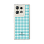 スリムプロテクションケース［ Houndstooth Pattern Blue with LANVIN en Bleu logo- ランバン 千鳥格子柄 ブルー ］