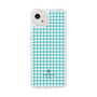 スリムプロテクションケース［ Houndstooth Pattern Blue with LANVIN en Bleu logo- ランバン 千鳥格子柄 ブルー ］