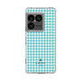 スリムプロテクションケース［ Houndstooth Pattern Blue with LANVIN en Bleu logo- ランバン 千鳥格子柄 ブルー ］