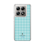 スリムプロテクションケース［ Houndstooth Pattern Blue with LANVIN en Bleu logo- ランバン 千鳥格子柄 ブルー ］