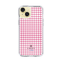 スリムプロテクションケース［ Houndstooth Pattern Pink with LANVIN en Bleu logo- ランバン 千鳥格子柄 ピンク ］