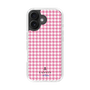 スリムプロテクションケース［ Houndstooth Pattern Pink with LANVIN en Bleu logo- ランバン 千鳥格子柄 ピンク ］