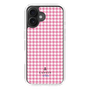 スリムプロテクションケース［ Houndstooth Pattern Pink with LANVIN en Bleu logo- ランバン 千鳥格子柄 ピンク ］