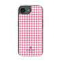 スリムプロテクションケース［ Houndstooth Pattern Pink with LANVIN en Bleu logo- ランバン 千鳥格子柄 ピンク ］