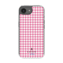 スリムプロテクションケース［ Houndstooth Pattern Pink with LANVIN en Bleu logo- ランバン 千鳥格子柄 ピンク ］