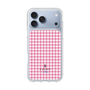 スリムプロテクションケース［ Houndstooth Pattern Pink with LANVIN en Bleu logo- ランバン 千鳥格子柄 ピンク ］