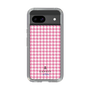 スリムプロテクションケース［ Houndstooth Pattern Pink with LANVIN en Bleu logo- ランバン 千鳥格子柄 ピンク ］