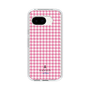 スリムプロテクションケース［ Houndstooth Pattern Pink with LANVIN en Bleu logo- ランバン 千鳥格子柄 ピンク ］