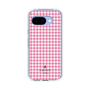 スリムプロテクションケース［ Houndstooth Pattern Pink with LANVIN en Bleu logo- ランバン 千鳥格子柄 ピンク ］