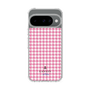 スリムプロテクションケース［ Houndstooth Pattern Pink with LANVIN en Bleu logo- ランバン 千鳥格子柄 ピンク ］