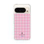 スリムプロテクションケース［ Houndstooth Pattern Pink with LANVIN en Bleu logo- ランバン 千鳥格子柄 ピンク ］