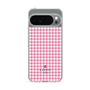 スリムプロテクションケース［ Houndstooth Pattern Pink with LANVIN en Bleu logo- ランバン 千鳥格子柄 ピンク ］