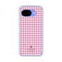 スリムプロテクションケース［ Houndstooth Pattern Pink with LANVIN en Bleu logo- ランバン 千鳥格子柄 ピンク ］