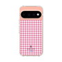 スリムプロテクションケース［ Houndstooth Pattern Pink with LANVIN en Bleu logo- ランバン 千鳥格子柄 ピンク ］
