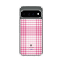 スリムプロテクションケース［ Houndstooth Pattern Pink with LANVIN en Bleu logo- ランバン 千鳥格子柄 ピンク ］