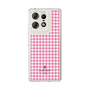 スリムプロテクションケース［ Houndstooth Pattern Pink with LANVIN en Bleu logo- ランバン 千鳥格子柄 ピンク ］