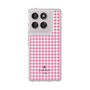 スリムプロテクションケース［ Houndstooth Pattern Pink with LANVIN en Bleu logo- ランバン 千鳥格子柄 ピンク ］