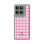 スリムプロテクションケース［ Houndstooth Pattern Pink with LANVIN en Bleu logo- ランバン 千鳥格子柄 ピンク ］