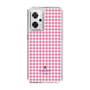 スリムプロテクションケース［ Houndstooth Pattern Pink with LANVIN en Bleu logo- ランバン 千鳥格子柄 ピンク ］