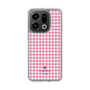 スリムプロテクションケース［ Houndstooth Pattern Pink with LANVIN en Bleu logo- ランバン 千鳥格子柄 ピンク ］