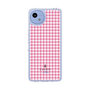 スリムプロテクションケース［ Houndstooth Pattern Pink with LANVIN en Bleu logo- ランバン 千鳥格子柄 ピンク ］