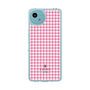 スリムプロテクションケース［ Houndstooth Pattern Pink with LANVIN en Bleu logo- ランバン 千鳥格子柄 ピンク ］