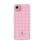 スリムプロテクションケース［ Houndstooth Pattern Pink with LANVIN en Bleu logo- ランバン 千鳥格子柄 ピンク ］