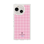 スリムプロテクションケース［ Houndstooth Pattern Pink with LANVIN en Bleu logo- ランバン 千鳥格子柄 ピンク ］