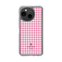 スリムプロテクションケース［ Houndstooth Pattern Pink with LANVIN en Bleu logo- ランバン 千鳥格子柄 ピンク ］