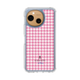 スリムプロテクションケース［ Houndstooth Pattern Pink with LANVIN en Bleu logo- ランバン 千鳥格子柄 ピンク ］