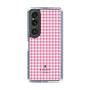 スリムプロテクションケース［ Houndstooth Pattern Pink with LANVIN en Bleu logo- ランバン 千鳥格子柄 ピンク ］