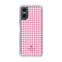 スリムプロテクションケース［ Houndstooth Pattern Pink with LANVIN en Bleu logo- ランバン 千鳥格子柄 ピンク ］