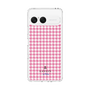 スリムプロテクションケース［ Houndstooth Pattern Pink with LANVIN en Bleu logo- ランバン 千鳥格子柄 ピンク ］