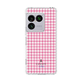 スリムプロテクションケース［ Houndstooth Pattern Pink with LANVIN en Bleu logo- ランバン 千鳥格子柄 ピンク ］