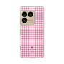 スリムプロテクションケース［ Houndstooth Pattern Pink with LANVIN en Bleu logo- ランバン 千鳥格子柄 ピンク ］