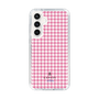 スリムプロテクションケース［ Houndstooth Pattern Pink with LANVIN en Bleu logo- ランバン 千鳥格子柄 ピンク ］