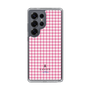 スリムプロテクションケース［ Houndstooth Pattern Pink with LANVIN en Bleu logo- ランバン 千鳥格子柄 ピンク ］