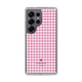 スリムプロテクションケース［ Houndstooth Pattern Pink with LANVIN en Bleu logo- ランバン 千鳥格子柄 ピンク ］