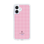 スリムプロテクションケース［ Houndstooth Pattern Pink with LANVIN en Bleu logo- ランバン 千鳥格子柄 ピンク ］