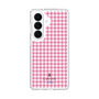 スリムプロテクションケース［ Houndstooth Pattern Pink with LANVIN en Bleu logo- ランバン 千鳥格子柄 ピンク ］