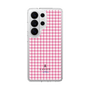 スリムプロテクションケース［ Houndstooth Pattern Pink with LANVIN en Bleu logo- ランバン 千鳥格子柄 ピンク ］