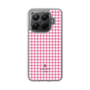スリムプロテクションケース［ Houndstooth Pattern Pink with LANVIN en Bleu logo- ランバン 千鳥格子柄 ピンク ］
