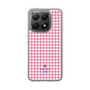 スリムプロテクションケース［ Houndstooth Pattern Pink with LANVIN en Bleu logo- ランバン 千鳥格子柄 ピンク ］