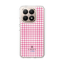 スリムプロテクションケース［ Houndstooth Pattern Pink with LANVIN en Bleu logo- ランバン 千鳥格子柄 ピンク ］